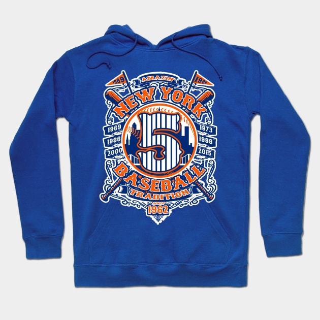 New York Mets David Wright #5 Hoodie by ATOMIC PASSION